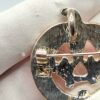 Vintage "MJ" Silver-Tone Enamel Jack-O'-Lantern Pumpkin Halloween Brooch Pendant