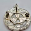 Vintage "MJ" Silver-Tone Enamel Jack-O'-Lantern Pumpkin Halloween Brooch Pendant