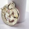 Vintage "MJ" Silver-Tone Enamel Jack-O'-Lantern Pumpkin Halloween Brooch Pendant